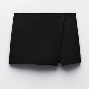Black Zara Asymmetrical Skort